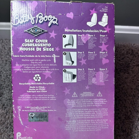 Betty Boop Aloha Car Seat Cover by PlastiColor – 2004 Vintage Graphic - Picture 2 of 8